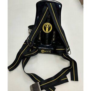 Vintage Aqua-Lung U.S. Divers Kam Ez Pak Scuba Harness With Black & Yellow Strap